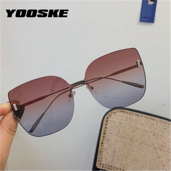 yooske 2020 vintage brand designer square glasses rimless women men transparent gradient sun glasses mental eyewear uv400, White;black
yooske 2020 vintage brand designer square glasses rimless women men transparent gradient sun glasses mental eyewear uv400, White;black