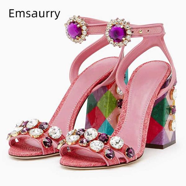 new design summer sandals women luxury crystal embellished open toe ankle strap sandals block heel rhinestone shoes woman, Black
new design summer sandals women luxury crystal embellished open toe ankle strap sandals block heel rhinestone shoes woman, Black