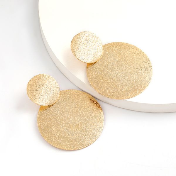 fashion ins style personalized simple multi-layer round frosted alloy earrings female temperament earrings, Golden
fashion ins style personalized simple multi-layer round frosted alloy earrings female temperament earrings, Golden