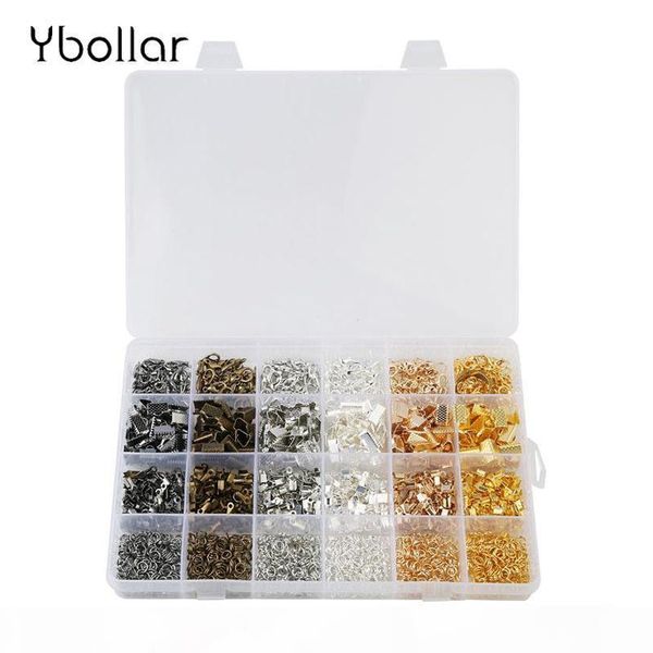1 box jewelry findings fold over cord end crimps ribbon clamps jump rings lobster clasps kit 6 colors for necklace bracelet, Silver
1 box jewelry findings fold over cord end crimps ribbon clamps jump rings lobster clasps kit 6 colors for necklace bracelet, Silver