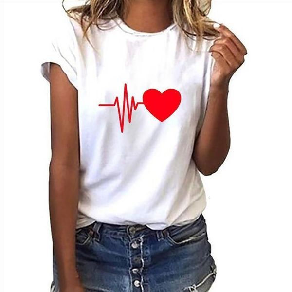 25 vintage tshirt women loose short sleeved heart print t shirt casual o neck polyester plus size shirt ropa mujer, White
25 vintage tshirt women loose short sleeved heart print t shirt casual o neck polyester plus size shirt ropa mujer, White