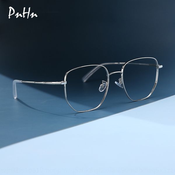 new style large frame wide edge plain men's anti-blue glasses fashion polygon metal glasses frame, Silver
new style large frame wide edge plain men's anti-blue glasses fashion polygon metal glasses frame, Silver
