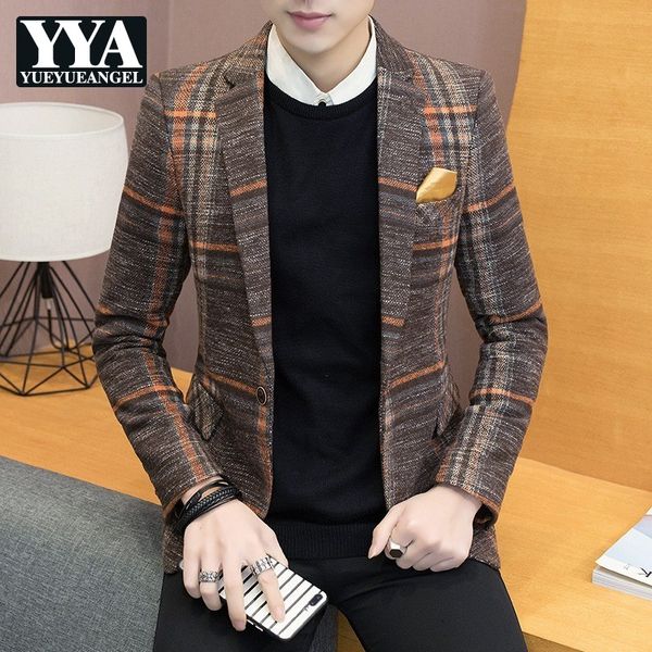designer brand suit coats korean slim fit plaid blazer mens long sleeve single button coat male business casual blazer m-2xl, White;black
designer brand suit coats korean slim fit plaid blazer mens long sleeve single button coat male business casual blazer m-2xl, White;black