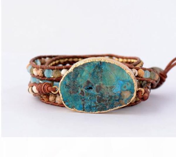 leather bracelet unique mixed natural stones gilded stone charm 5 strands wrap bracelets handmade boho bracelet dropship, Golden;silver
leather bracelet unique mixed natural stones gilded stone charm 5 strands wrap bracelets handmade boho bracelet dropship, Golden;silver