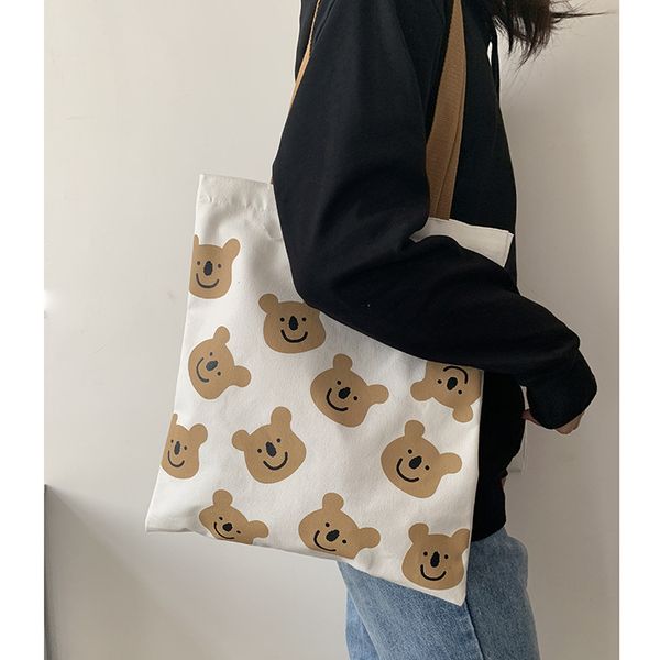 2020 new canvas shoulder bag for women girl cartoon teddy bear white handbags cloth shopping bags tote beach shopper bag
2020 new canvas shoulder bag for women girl cartoon teddy bear white handbags cloth shopping bags tote beach shopper bag