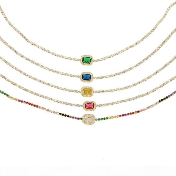 e rainbow cz 32 +8cm choker necklace for lady women trendy jewelry delicate thin cz tennis chain birthstone diamond fashion jewelry, Silver
e rainbow cz 32 +8cm choker necklace for lady women trendy jewelry delicate thin cz tennis chain birthstone diamond fashion jewelry, Silver