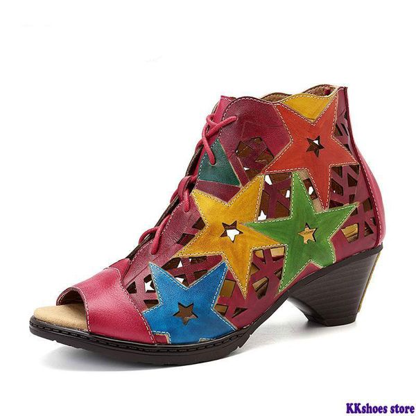 hand painted colorful genuine leather hollow irregular star pattern lace up sandals retro summer shoes ladies shoes new, Black
hand painted colorful genuine leather hollow irregular star pattern lace up sandals retro summer shoes ladies shoes new, Black