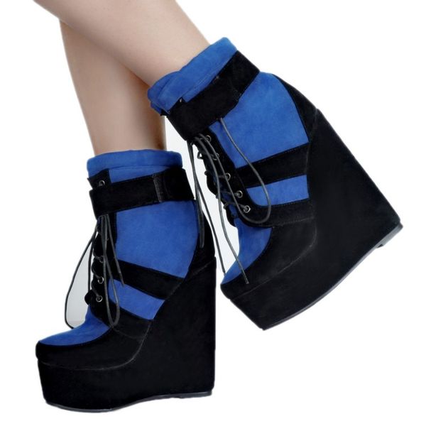 2020 super ankle boots wedges round toe fashion boots stylish black&blue shoes woman plus us size
2020 super ankle boots wedges round toe fashion boots stylish black&blue shoes woman plus us size