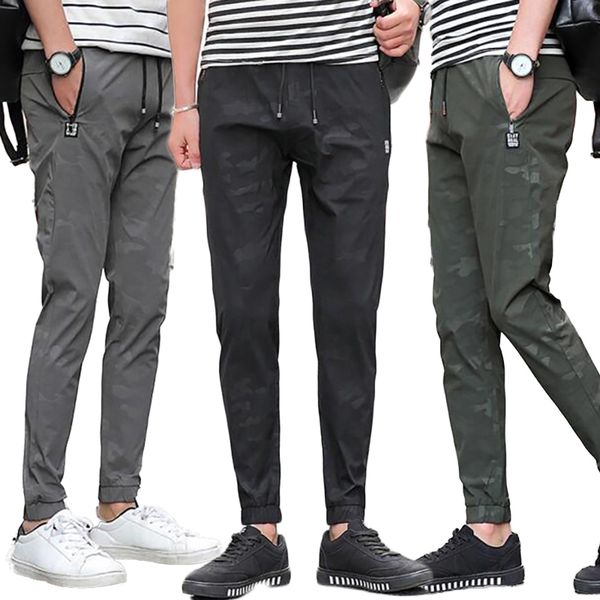 men trousers men trendy casual camouflage trousers comfortable elastic waist sports pants men's pencil ankle-length pants, Black
men trousers men trendy casual camouflage trousers comfortable elastic waist sports pants men's pencil ankle-length pants, Black