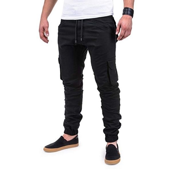 2020 style men's work wear multi-pocket pants men's woven fabric casual pants and ankle fitness exercise running train, Black
2020 style men's work wear multi-pocket pants men's woven fabric casual pants and ankle fitness exercise running train, Black