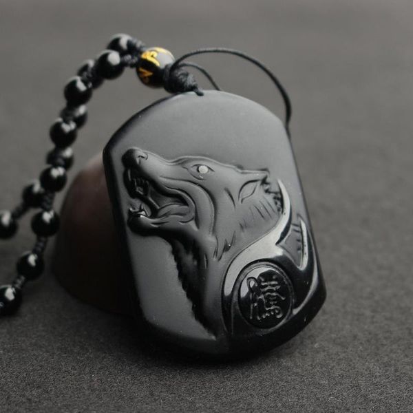 fostfo natural black obsidian carving wolf head amulet pendant necklace obsidian blessing lucky pendants fashion jewelry, Silver
fostfo natural black obsidian carving wolf head amulet pendant necklace obsidian blessing lucky pendants fashion jewelry, Silver