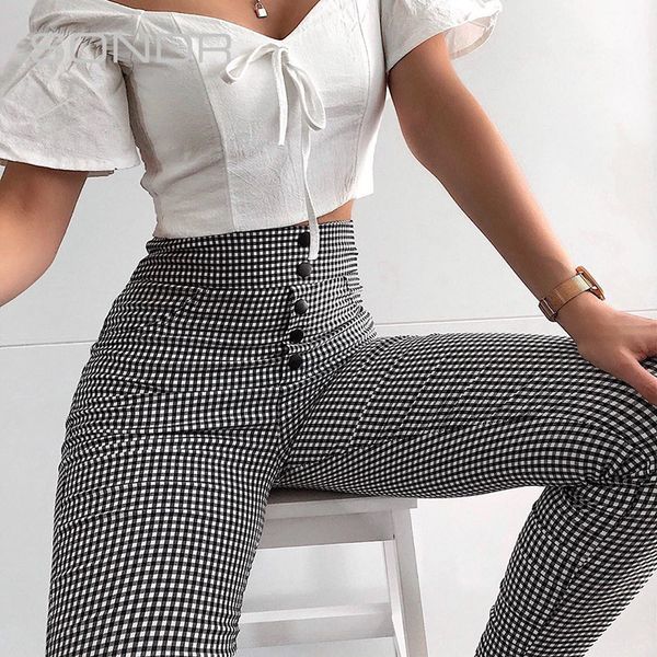 2020 summer new fashion temperament commuter slim slimming high waist casual pants women's popular ins button tight leggings, Black;white
2020 summer new fashion temperament commuter slim slimming high waist casual pants women's popular ins button tight leggings, Black;white