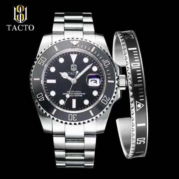 2020 brand tacto luxury men's watch black sub-diver wrist watch date role clock men sports watches & bangle 30m waterproof, Slivery;brown
2020 brand tacto luxury men's watch black sub-diver wrist watch date role clock men sports watches & bangle 30m waterproof, Slivery;brown