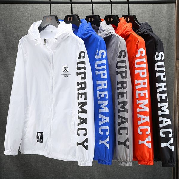 summer sunscreen coat men's korean style trendy hooded youth students' slim skin coat jacket men's clothing, Gray;blue 
summer sunscreen coat men's korean style trendy hooded youth students' slim skin coat jacket men's clothing, Gray;blue