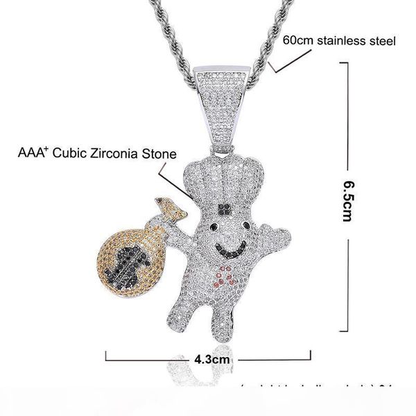 silver color men's hip hop moneybag doll pendant necklace inlaid cubic zirconia charm necklaces party gift jewelry
silver color men's hip hop moneybag doll pendant necklace inlaid cubic zirconia charm necklaces party gift jewelry