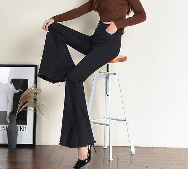 new fashion autumn spring cotton blend denim pants casual flare jeans women plus size slimming high waist trousers hdq0901, Blue
new fashion autumn spring cotton blend denim pants casual flare jeans women plus size slimming high waist trousers hdq0901, Blue