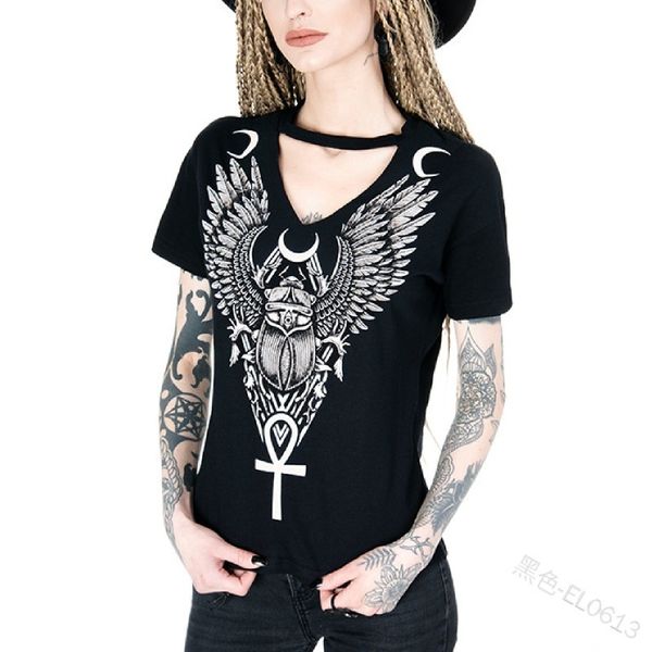 e-baihui 2020 new european and american street t-shirts wings and feathers printing trend t-shirts v-neck hollow el0613, White
e-baihui 2020 new european and american street t-shirts wings and feathers printing trend t-shirts v-neck hollow el0613, White