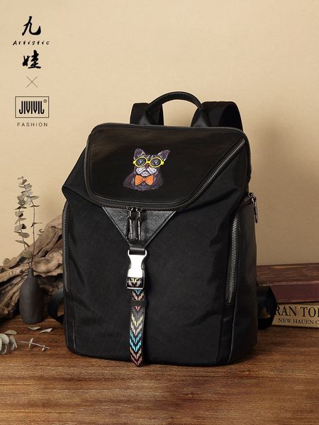 xrvoz jiuwa korean fashion men's layer cowhide with nylon cloth personalized travel nylon cloth shoulder shoulder bag bag leisure backp
xrvoz jiuwa korean fashion men's layer cowhide with nylon cloth personalized travel nylon cloth shoulder shoulder bag bag leisure backp