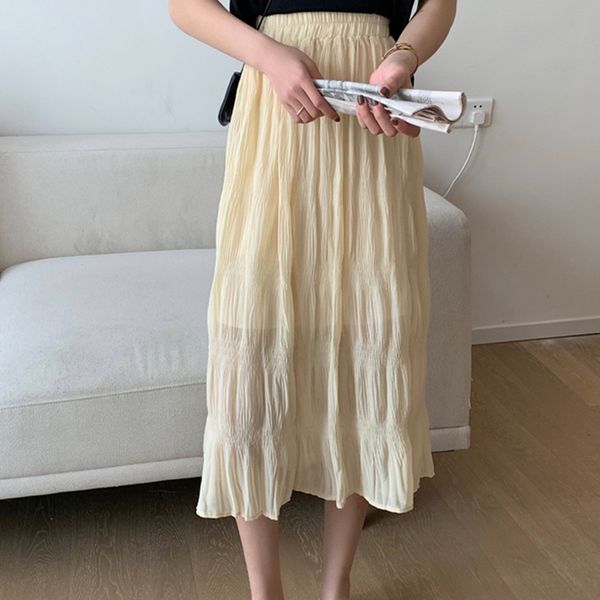 2020 summer high waist chic skirts korean fashion pleated a-line skirt women casual solid color girls chiffon long skirts, Black
2020 summer high waist chic skirts korean fashion pleated a-line skirt women casual solid color girls chiffon long skirts, Black