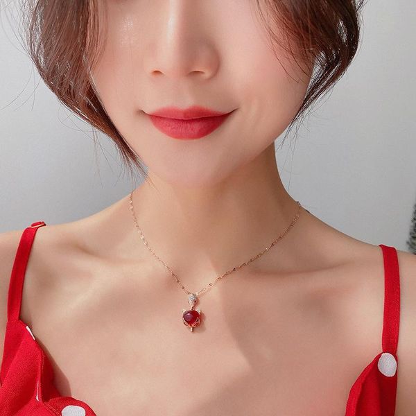 2020 fashion rose gold red fox necklace small fresh and cute clavicle chain, Silver
2020 fashion rose gold red fox necklace small fresh and cute clavicle chain, Silver