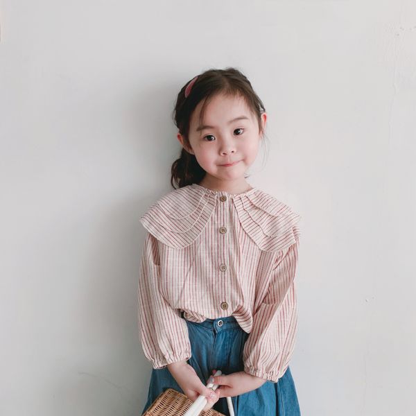 2019 children's autumn korean cotton linen long sleeve big cotton and linen shirt lotus leaf collar girl's shirt, White;black
2019 children's autumn korean cotton linen long sleeve big cotton and linen shirt lotus leaf collar girl's shirt, White;black