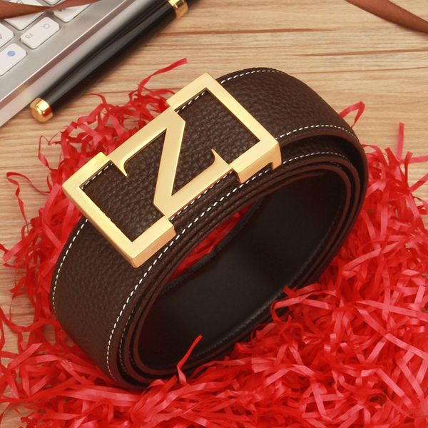 bafzf high-end business belt genuine leather stainless steel high-end business men's youth korean style z letter smooth buckle head lay, Black;brown
bafzf high-end business belt genuine leather stainless steel high-end business men's youth korean style z letter smooth buckle head lay, Black;brown