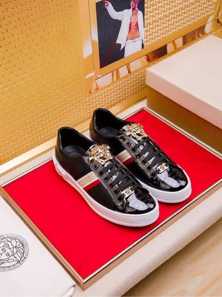 2020o limited edition medusa printed leather men's low-lace up casual shoes, high-end fashion outdoor sports shoes, size: 38-45, Black
2020o limited edition medusa printed leather men's low-lace up casual shoes, high-end fashion outdoor sports shoes, size: 38-45, Black