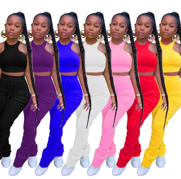 women sports two piece set fashion sleeveless vest pleated pants suit club ladies casual solid color suspenders trousers clothing ty802, White
women sports two piece set fashion sleeveless vest pleated pants suit club ladies casual solid color suspenders trousers clothing ty802, White