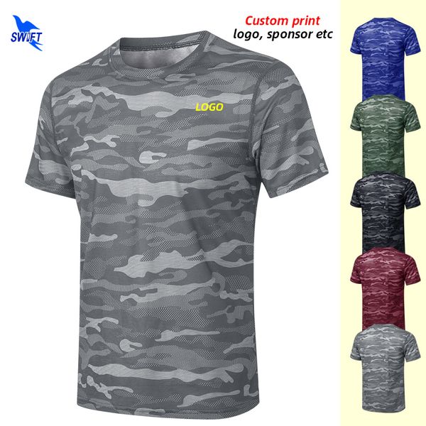 customize logo running t-shirt men quick dry breathable sports fitness shirts gym exercise workout short sleeve camouflage, Black;blue
customize logo running t-shirt men quick dry breathable sports fitness shirts gym exercise workout short sleeve camouflage, Black;blue