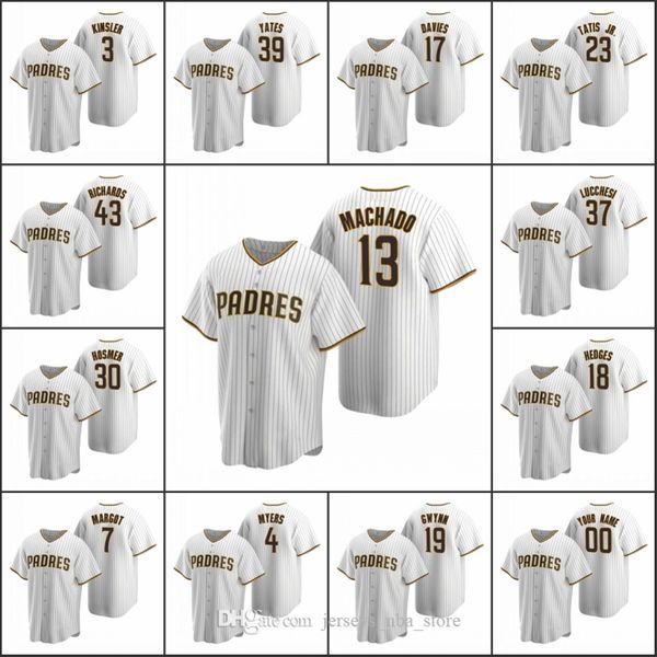 san diego padres 23 fernando tatis jr. 13 manny machado 19 tony gwynn men women youth custom white brown replica home jersey, Blue;black
san diego padres 23 fernando tatis jr. 13 manny machado 19 tony gwynn men women youth custom white brown replica home jersey, Blue;black