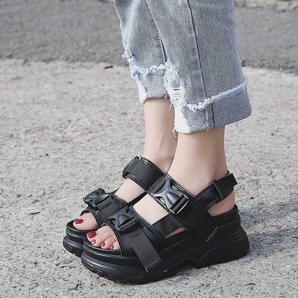 2020 new 8cm platform sandals women wedge high heels shoes women buckle leather canvas summer zapatos mujer wedges woman sandal, Black
2020 new 8cm platform sandals women wedge high heels shoes women buckle leather canvas summer zapatos mujer wedges woman sandal, Black