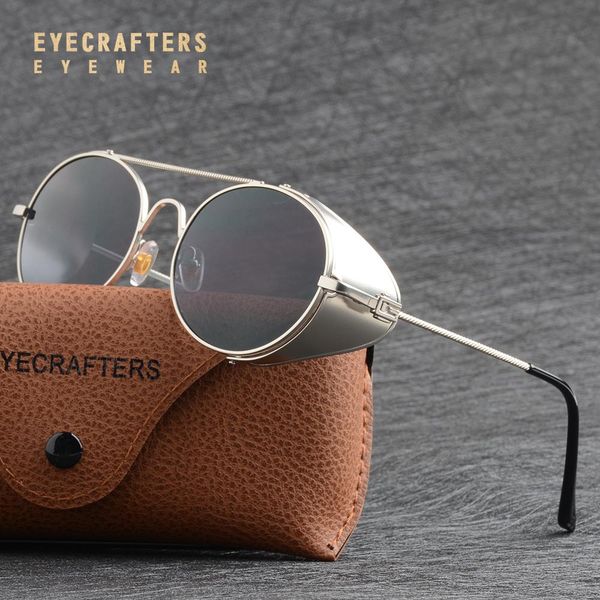 luxury silver metallic vintage gothic steampunk sunglasses for men women side shield coating mirrored retro round sunglasses t200106, White;black
luxury silver metallic vintage gothic steampunk sunglasses for men women side shield coating mirrored retro round sunglasses t200106, White;black