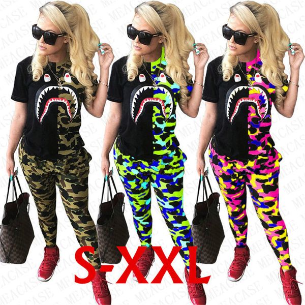 камуфляж женщина акула костюмы camo цвета заплатка футболка + legging брюки нарядов дизайнера sweatsuit двухкусочную одежда d72708, White
камуфляж женщина акула костюмы camo цвета заплатка футболка + legging брюки нарядов дизайнера sweatsuit двухкусочную одежда d72708, White