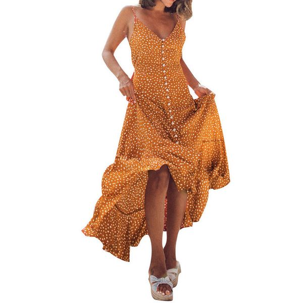 women's bohemia summer long dress spaghetti strap sleeveless v-neck polka dot sundress irregular boho maxi dresses mujer #g, Black;gray
women's bohemia summer long dress spaghetti strap sleeveless v-neck polka dot sundress irregular boho maxi dresses mujer #g, Black;gray