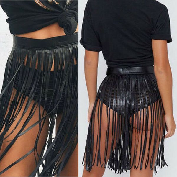 ladies hippie boho faux leather clubwear fringe tassel black faux leather short belt skirt drop shipping high quality
ladies hippie boho faux leather clubwear fringe tassel black faux leather short belt skirt drop shipping high quality