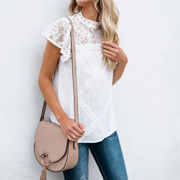 fashion women blouse lace patchwork flare ruffles short sleeve cute floral womens and blouses blusas mujer moda 2020, White
fashion women blouse lace patchwork flare ruffles short sleeve cute floral womens and blouses blusas mujer moda 2020, White