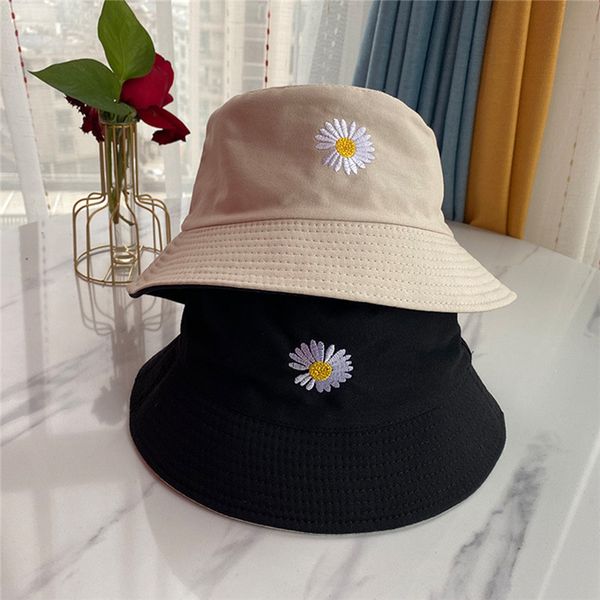 summer daisies bucket hat women men cotton fashion boy cap girls double-sided daisy sun femme floral hat, Blue;gray 
summer daisies bucket hat women men cotton fashion boy cap girls double-sided daisy sun femme floral hat, Blue;gray