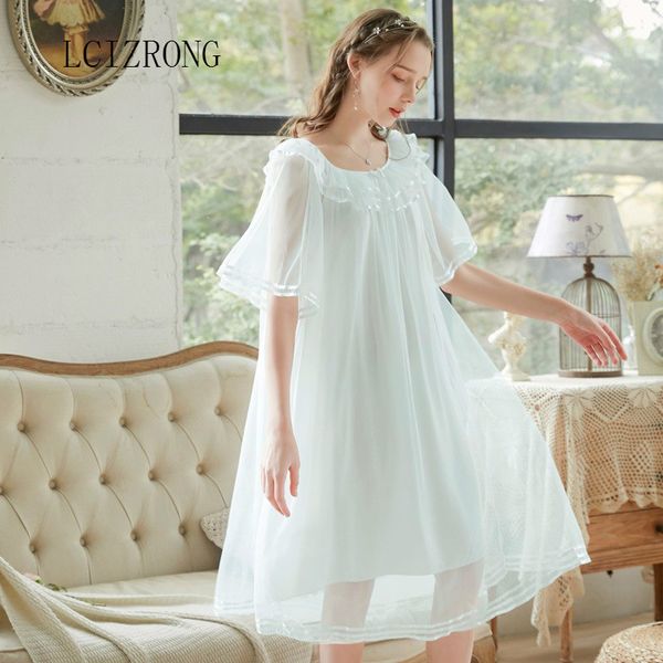 vintage princess sleepwear dress women summer sweet loose long sleeve mesh nightgown autumn casual cotton home clothes, Black;red
vintage princess sleepwear dress women summer sweet loose long sleeve mesh nightgown autumn casual cotton home clothes, Black;red