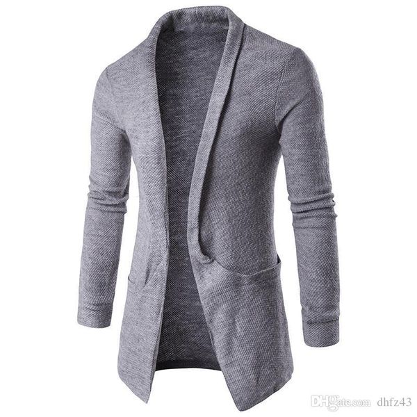 wholesale- 2020 mens fashion autumn winter long sleeves lapel neck sweater coat long-length cardigan coffee white grey black outwear, Black;brown
wholesale- 2020 mens fashion autumn winter long sleeves lapel neck sweater coat long-length cardigan coffee white grey black outwear, Black;brown
