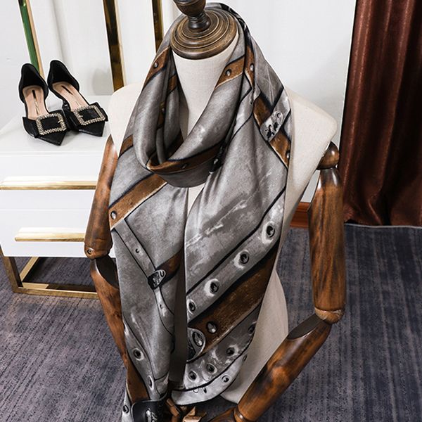 vintage gray 100% silk scarf women luxury large square silk shawl wraps foulard t200729, Blue;gray
vintage gray 100% silk scarf women luxury large square silk shawl wraps foulard t200729, Blue;gray