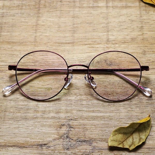 round titanium alloy round 3303 alloy glasses frame color ip electroplating artistic fashion optical frame 3303, Silver
round titanium alloy round 3303 alloy glasses frame color ip electroplating artistic fashion optical frame 3303, Silver