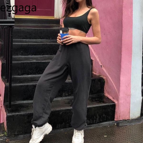 women's pants & capris ezgaga women full length 2021 autumn high waist solid loose all-match street basic thick europe america casual f, Black;white
women's pants & capris ezgaga women full length 2021 autumn high waist solid loose all-match street basic thick europe america casual f, Black;white