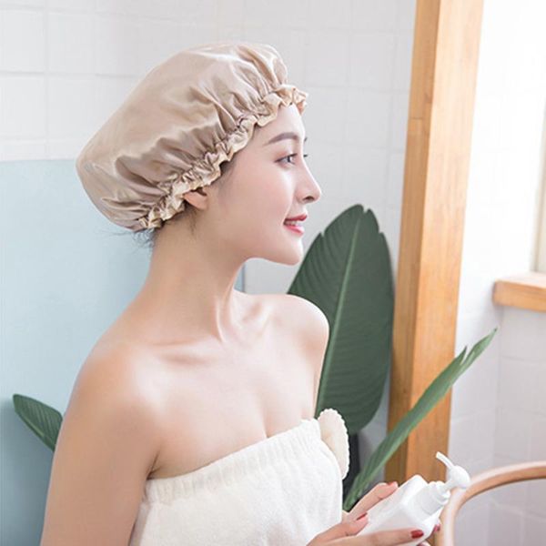 thick 1pcs waterproof bath hat double layer shower hair cover women supplies shower caps bathroom accessories
thick 1pcs waterproof bath hat double layer shower hair cover women supplies shower caps bathroom accessories