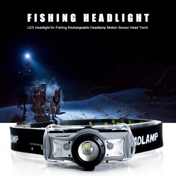 usb rechargeable headlight head torches fishing motion sensor led headlamp for outdoors camping hiking accessories
usb rechargeable headlight head torches fishing motion sensor led headlamp for outdoors camping hiking accessories