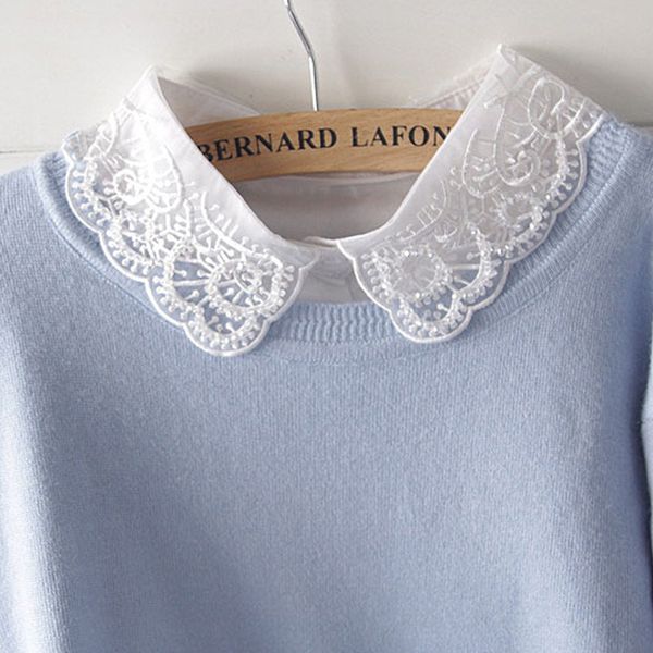 european lace small lolita sweater temperament retro collar refined wild printing decorative root yarn embroidery fake collar, White
european lace small lolita sweater temperament retro collar refined wild printing decorative root yarn embroidery fake collar, White