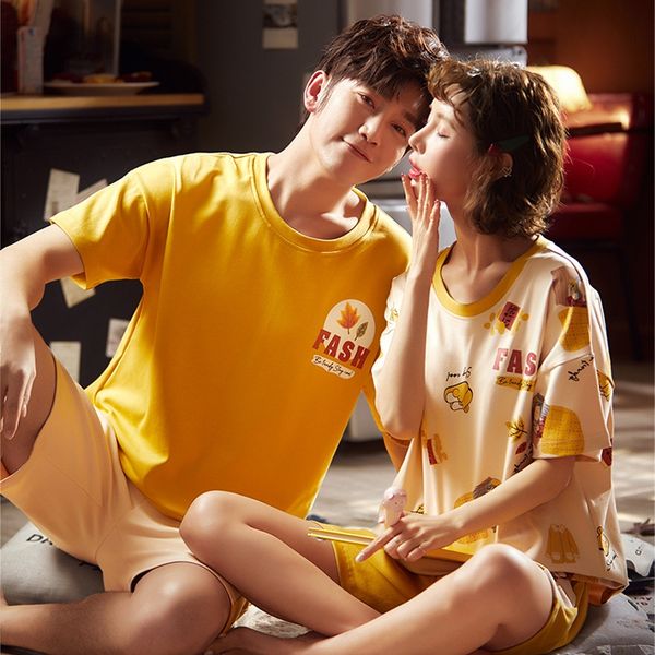 y6lpq с короткими рукавами пара его pajamassummer корейски большого размером свободного домашнего костюма хлопок с коротким рукавом пар пижа, Black;brown
y6lpq с короткими рукавами пара его pajamassummer корейски большого размером свободного домашнего костюма хлопок с коротким рукавом пар пижа, Black;brown