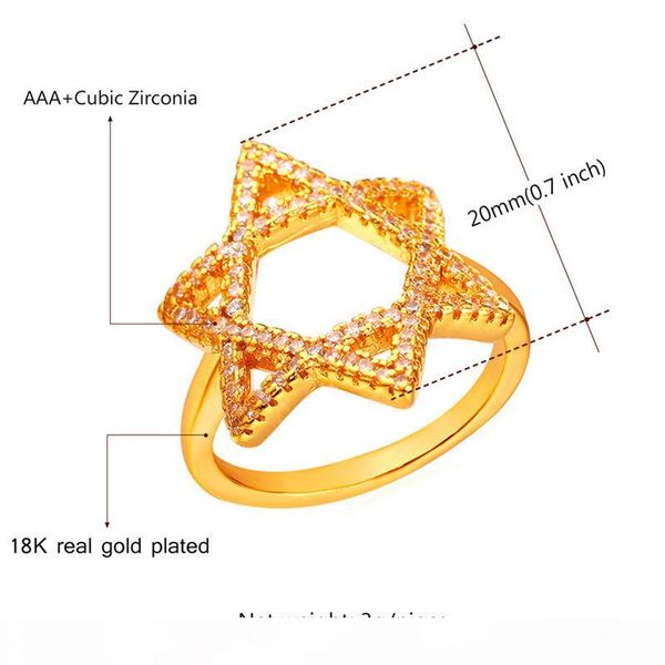 fashion women magen david jewelry gift platinum plated 18k real gold plated star of david rings, Golden;silver
fashion women magen david jewelry gift platinum plated 18k real gold plated star of david rings, Golden;silver