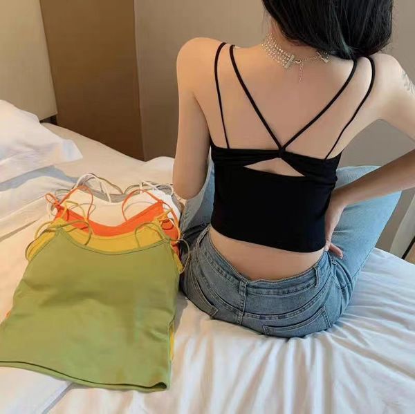 new vest women's back bowknot suspender vest camisole underwear vestchest pad outer wear backless girl studentsbra underwear, White
new vest women's back bowknot suspender vest camisole underwear vestchest pad outer wear backless girl studentsbra underwear, White