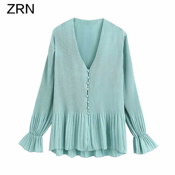 zrn women shirt vintage elegant blouse women autumn 2020 solid color loose v-neck pleated chiffon shirt, White
zrn women shirt vintage elegant blouse women autumn 2020 solid color loose v-neck pleated chiffon shirt, White