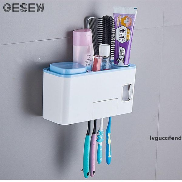 gesew holder automatic toothpaste dispenser squeezer wall-mount storage shelf toothbrush case bathroom accessories t200507
gesew holder automatic toothpaste dispenser squeezer wall-mount storage shelf toothbrush case bathroom accessories t200507